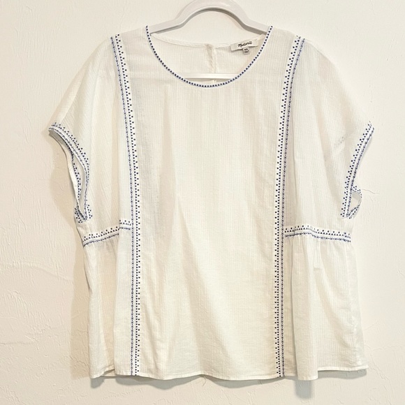 Madewell Tops - Pre-loved! MADEWELL White Peasant Blouse!